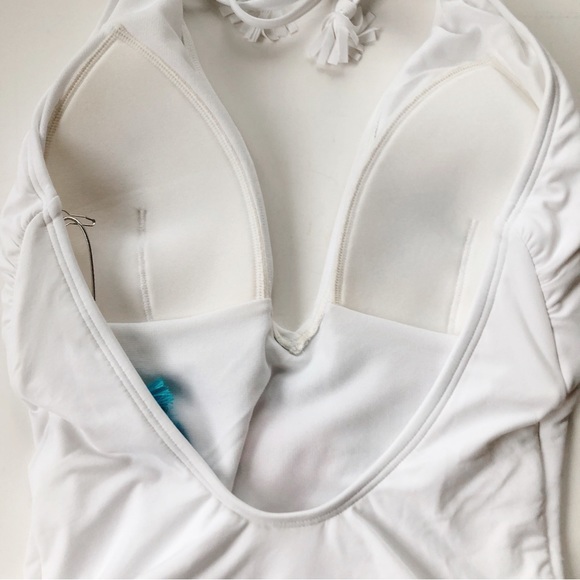 SOLD Johnny Was Mariposa One Piece Swimsuit NWT in White - Picture 6 of 13